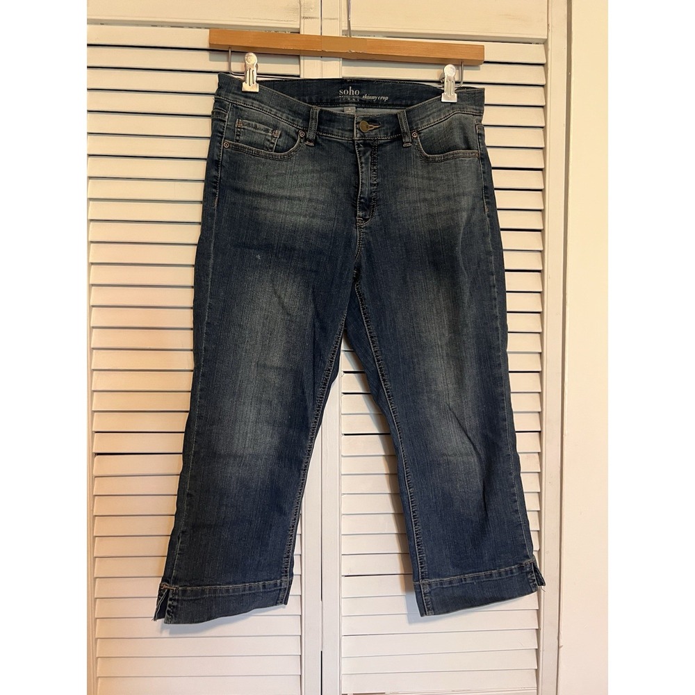 NEW YORK & CO Women's Size 8‎ Jeans SOHO Skinny Crop Pants Mid Rise Stretch